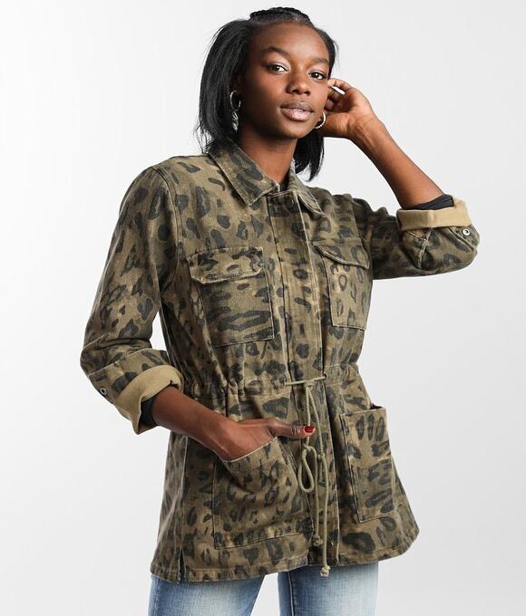 Mystree Jackets & Blazers - MYSTREE Washed Animal Print Jacket from Buckle Med 100% Cotton